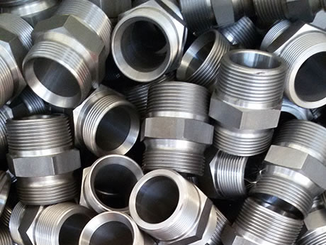 Metal pipe fittings. Plumbing and industrial parts for Azienda.